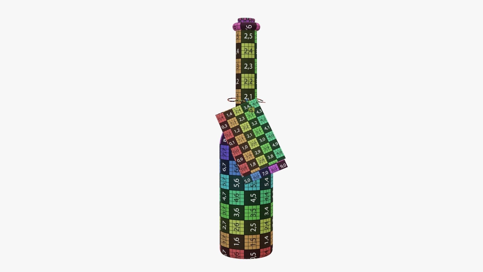 Liquor bottle 10 cl 3D model_16