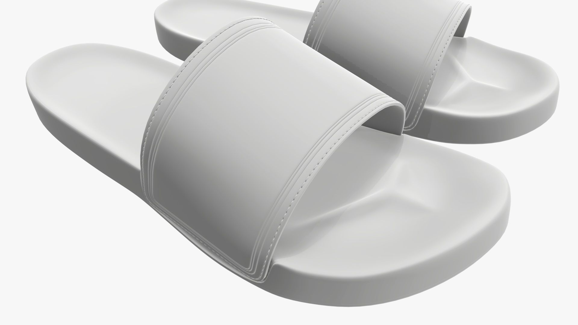 Men slides footwear sandals 03 3D model_9