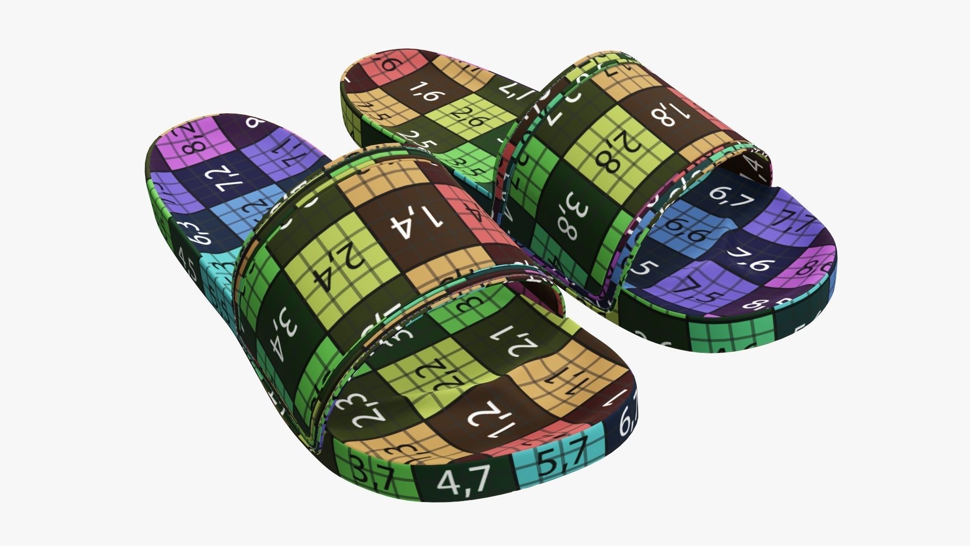 Men slides footwear sandals 03 3D model_16