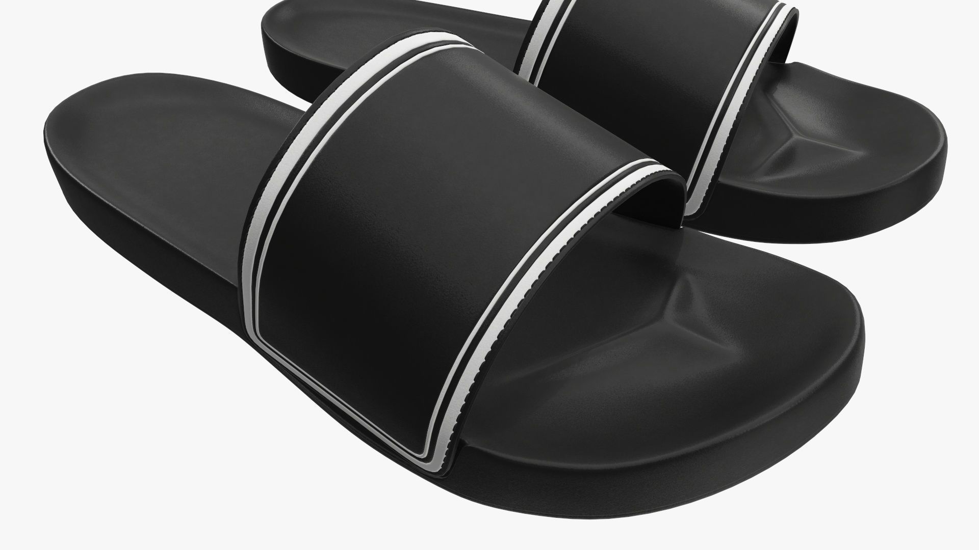 Men slides footwear sandals 03 3D model_4