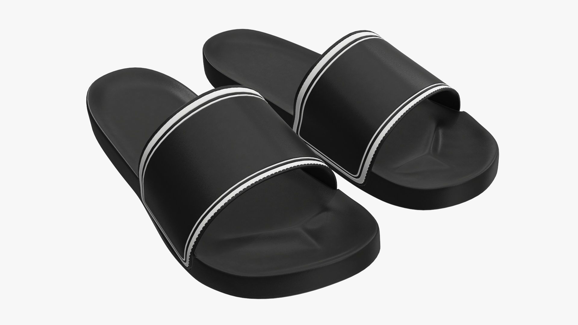 Men slides footwear sandals 03 3D model_1
