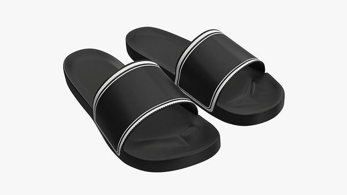 Men slides footwear sandals 03 3D model