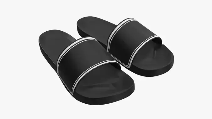 Men slides footwear sandals 03 3D model