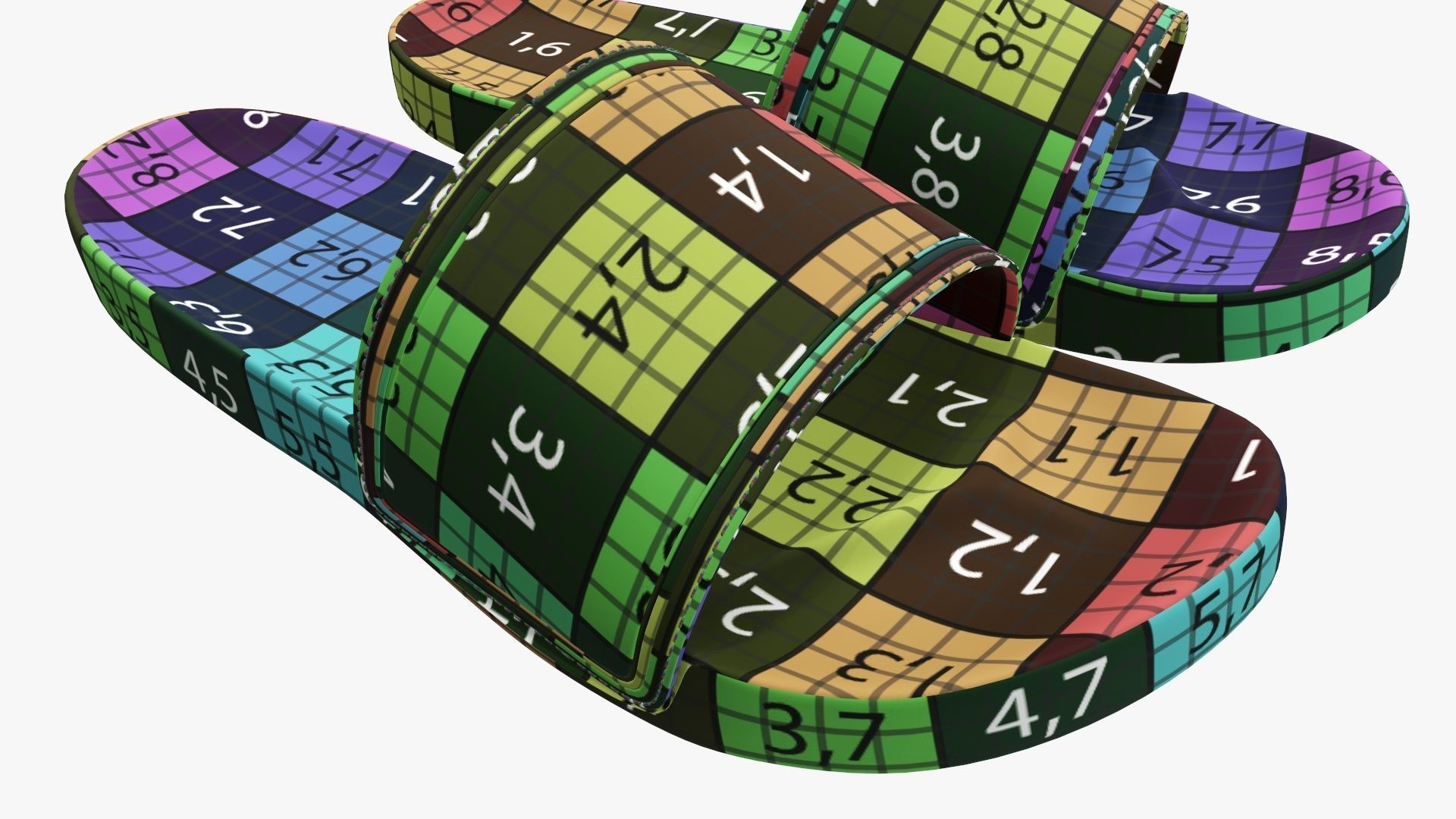 Men slides footwear sandals 03 3D model_19