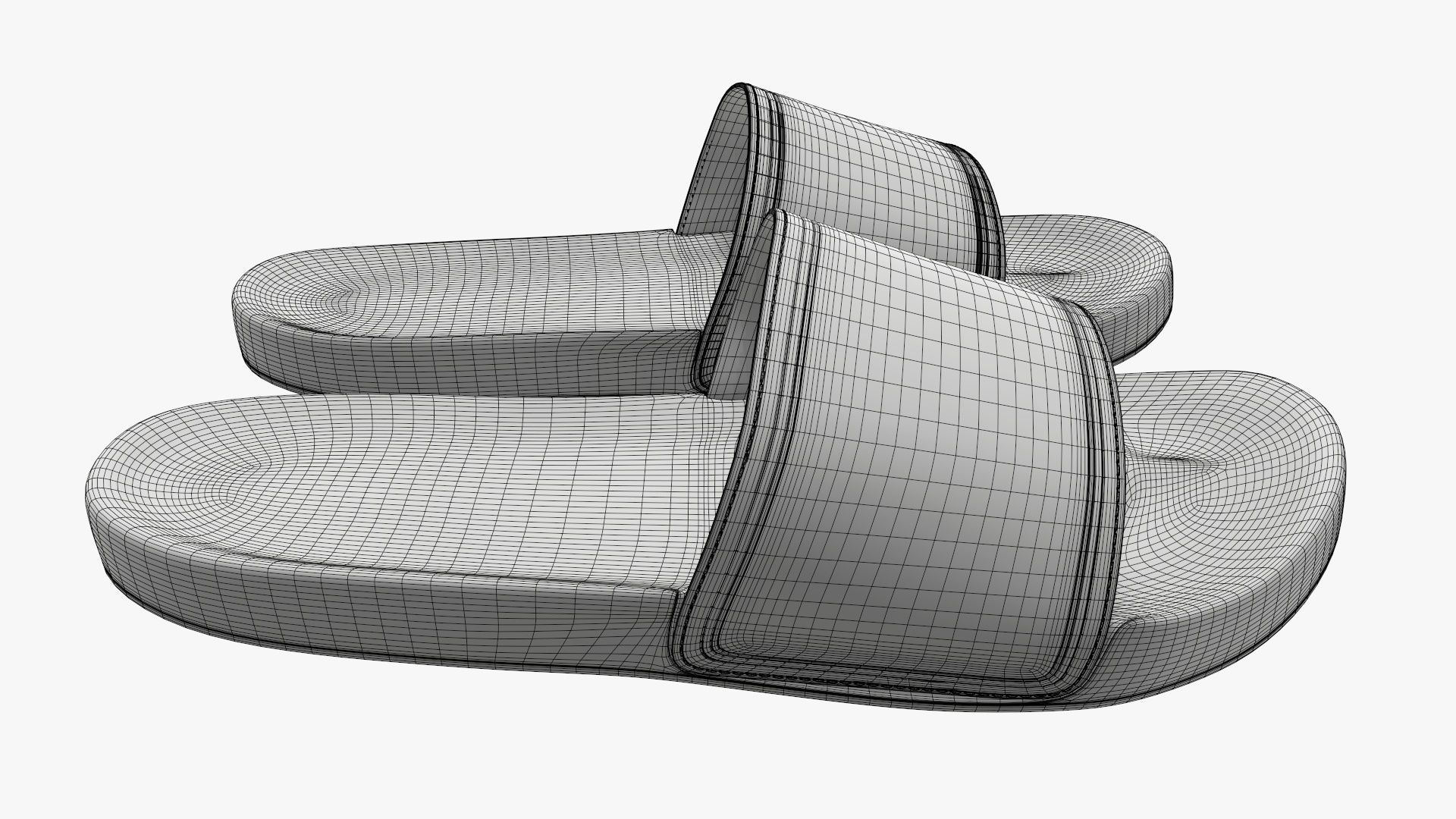 Men slides footwear sandals 03 3D model_12