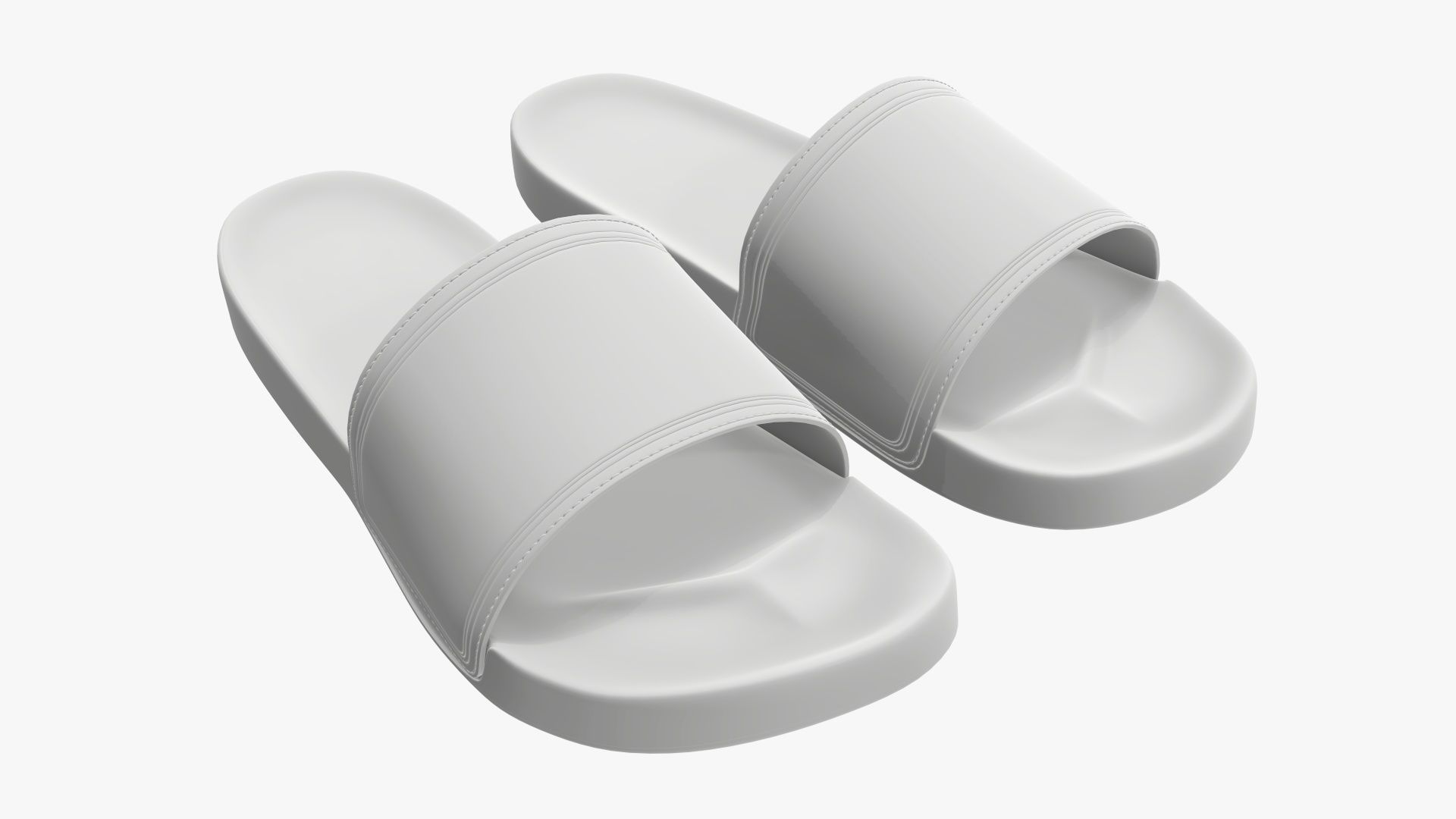 Men slides footwear sandals 03 3D model_6