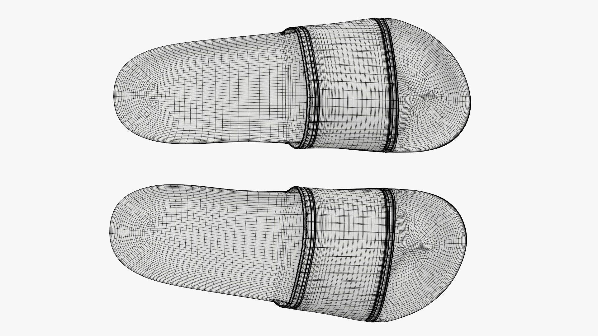 Men slides footwear sandals 03 3D model_13