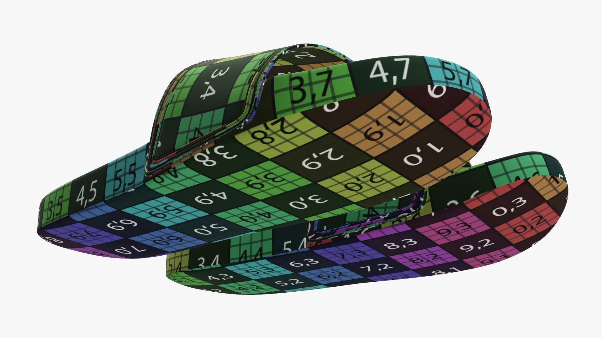 Men slides footwear sandals 03 3D model_20