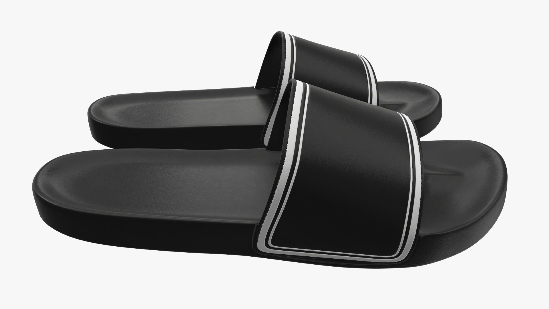 Men slides footwear sandals 03 3D model_2