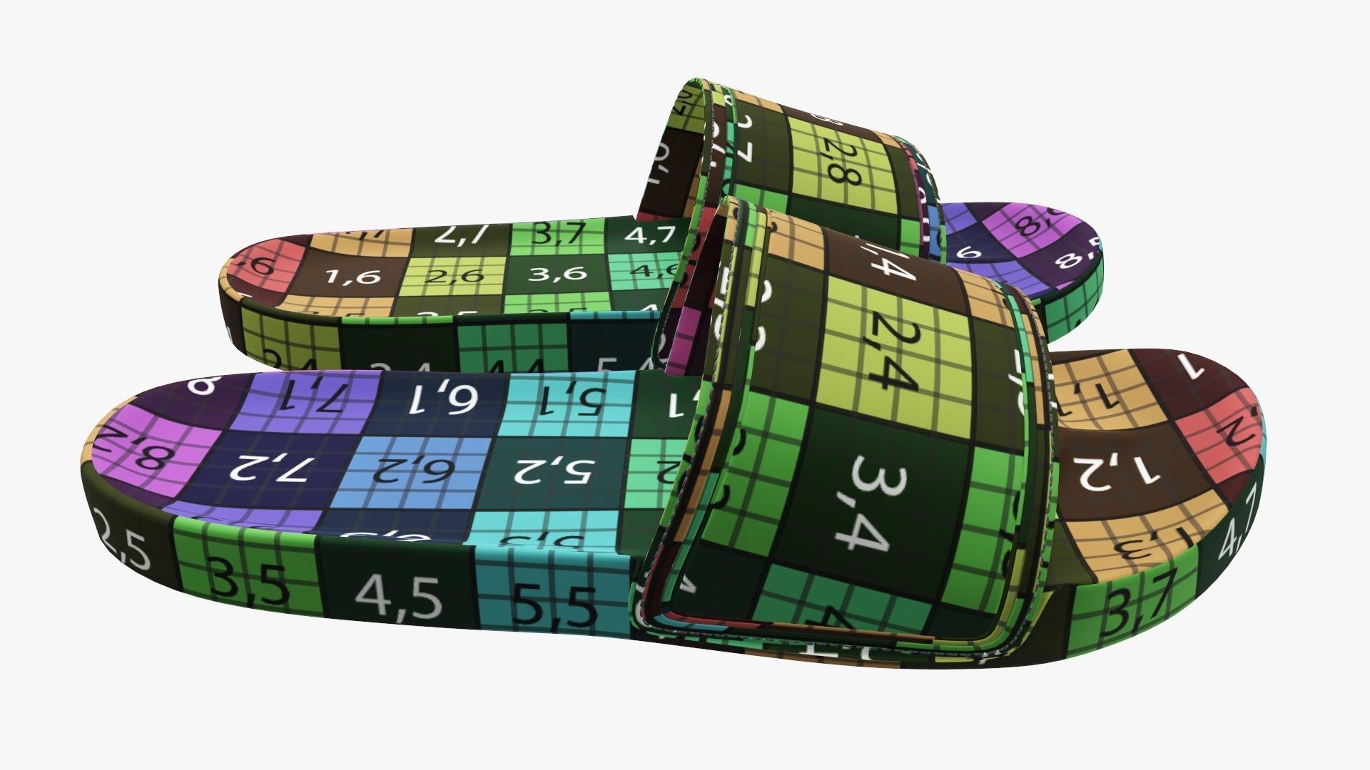 Men slides footwear sandals 03 3D model_17