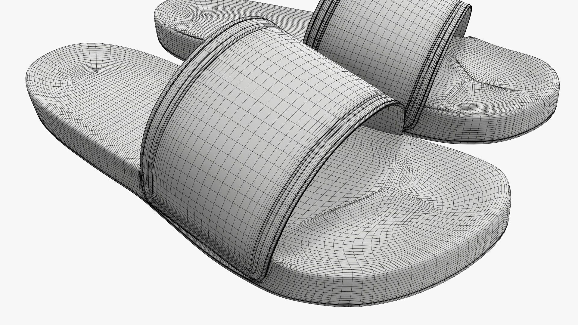 Men slides footwear sandals 03 3D model_14