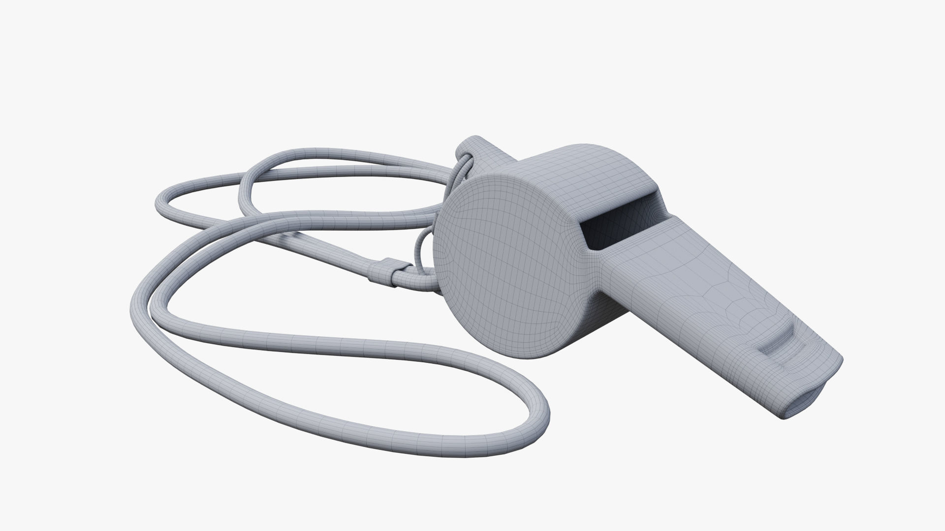 Whistle metal 3D model_6