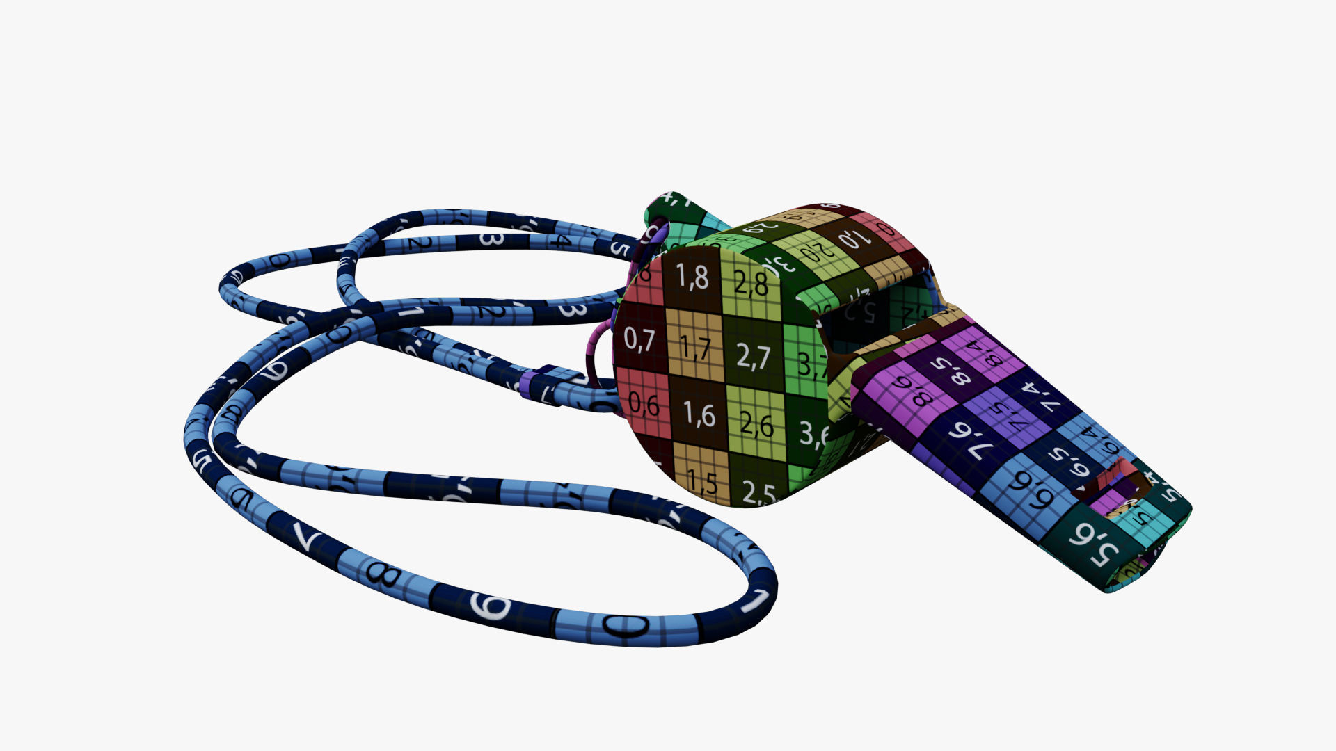 Whistle metal 3D model_11