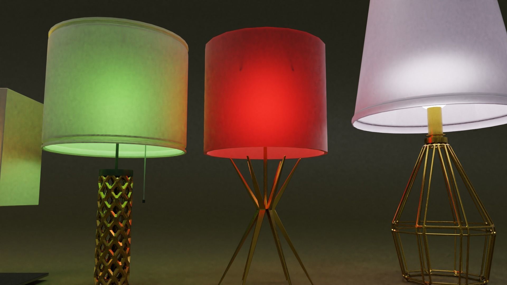 Modern Lamps 3D model_14