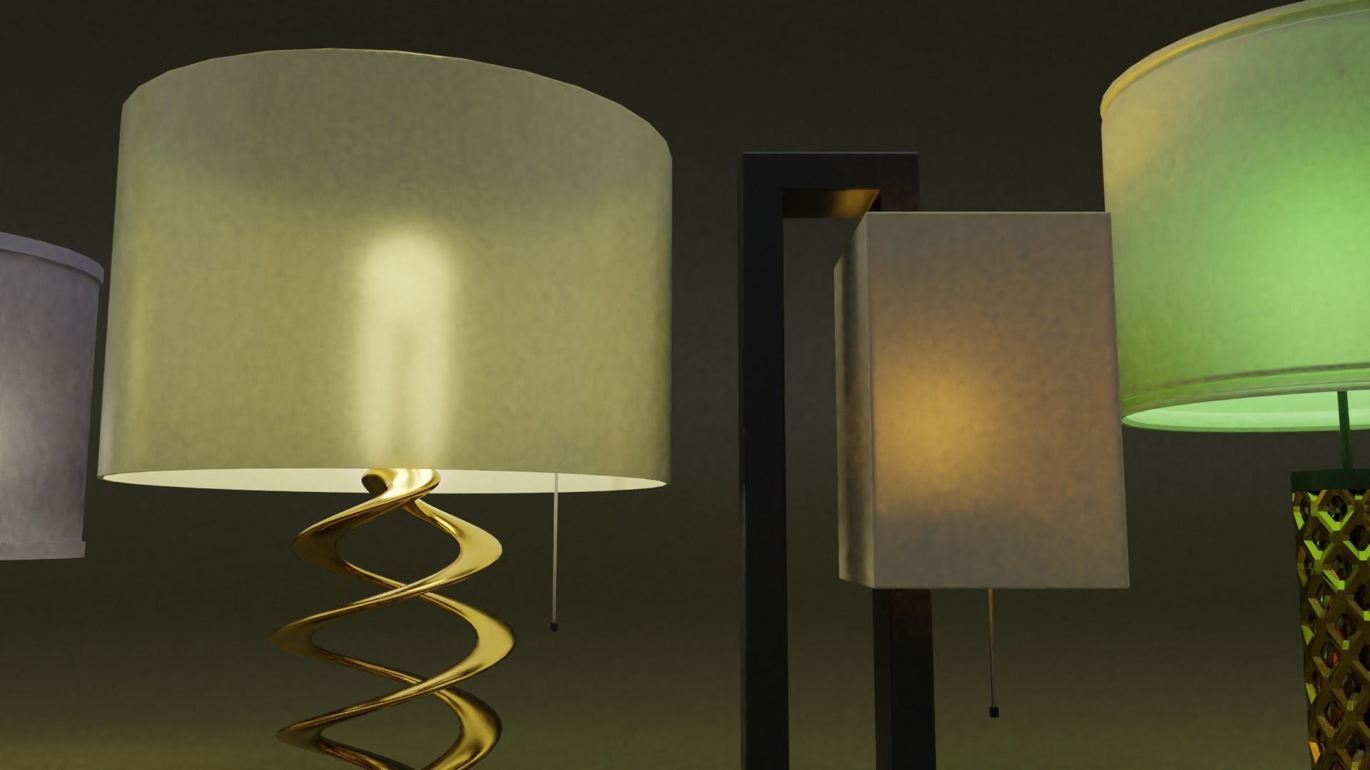 Modern Lamps 3D model_13