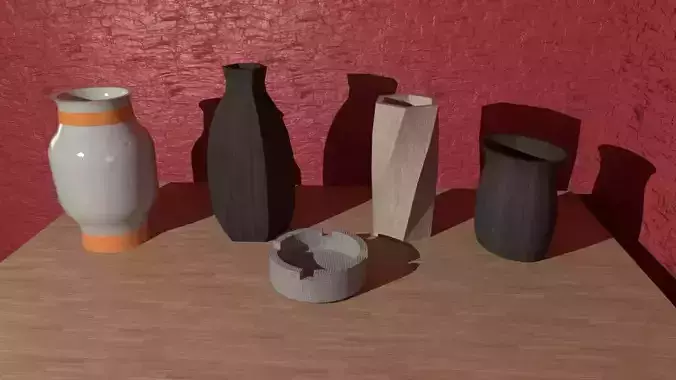 vase set bowling ball