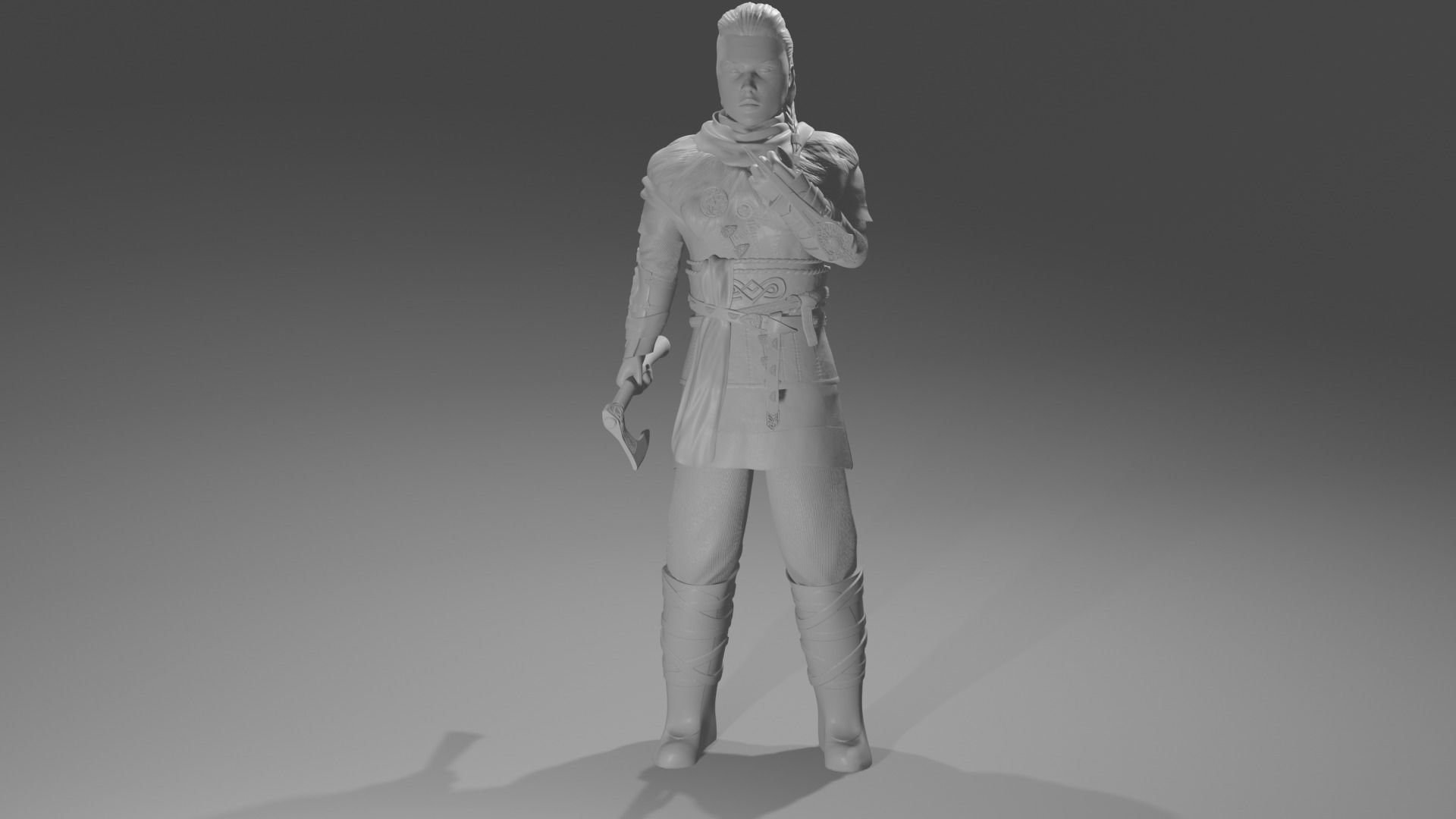 Figurine Géante Assassin's Creed Valhalla Eivor 1 Mètre - Impression 3D - Têtes Interchangeables
