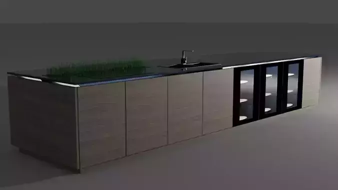 Modern kitchen island