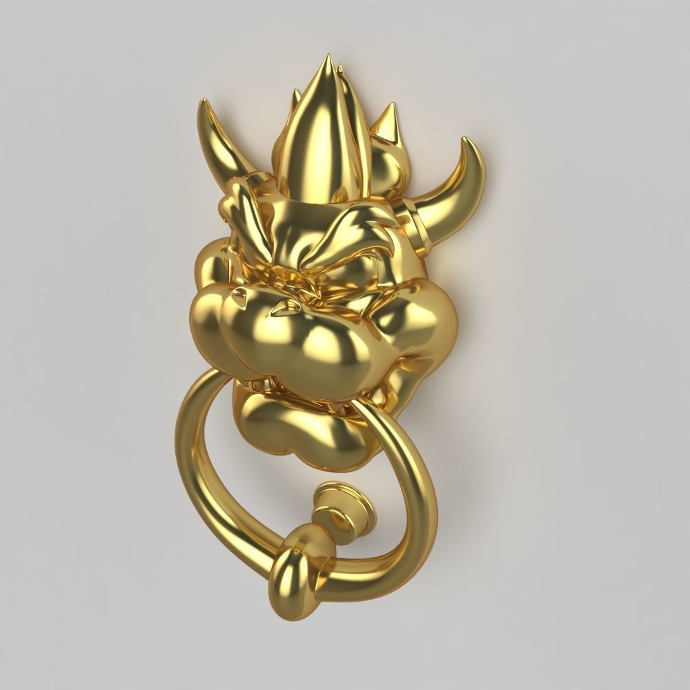 Bowserhead Doorknocker 3D print model_2