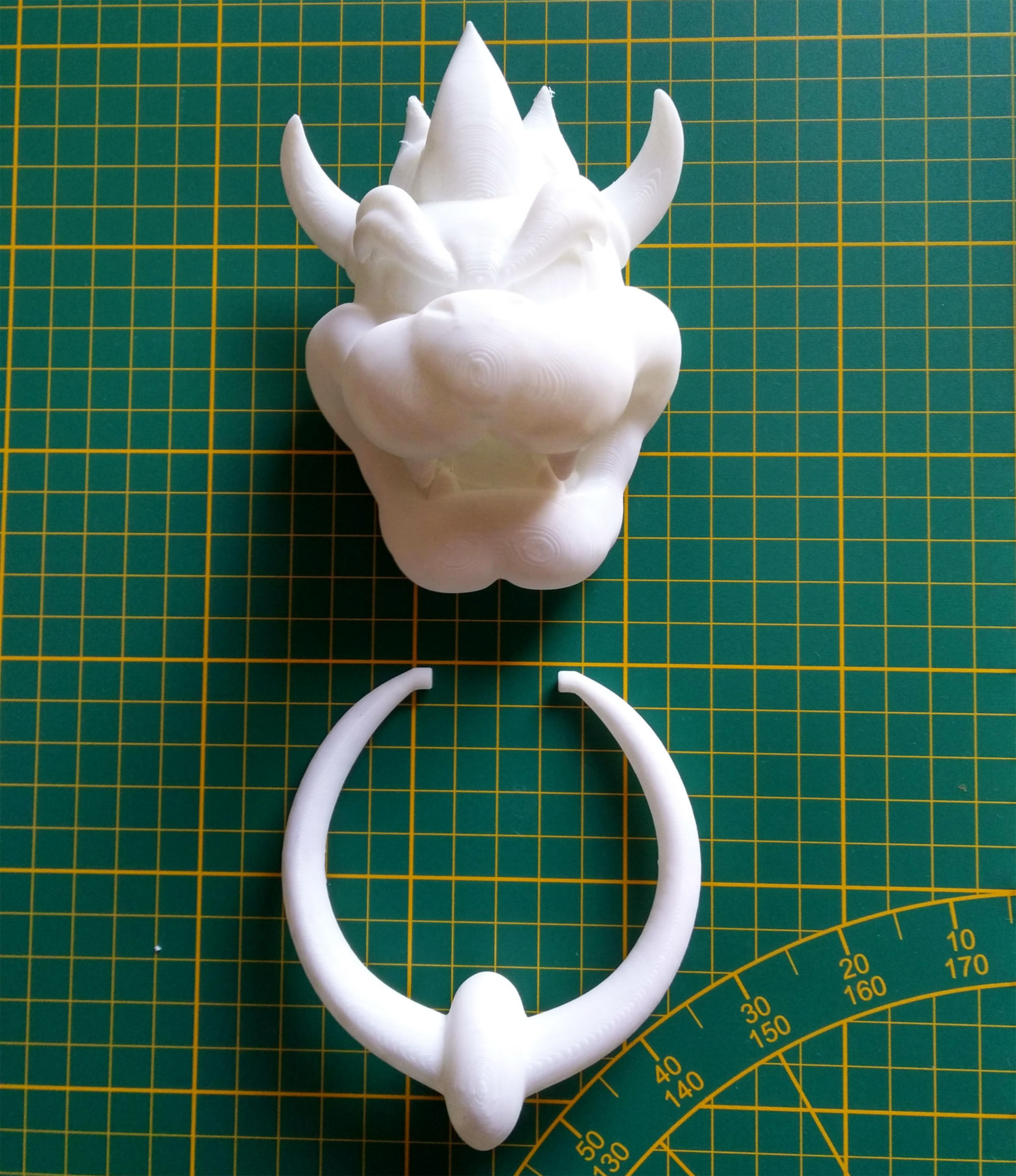 Bowserhead Doorknocker 3D print model_6