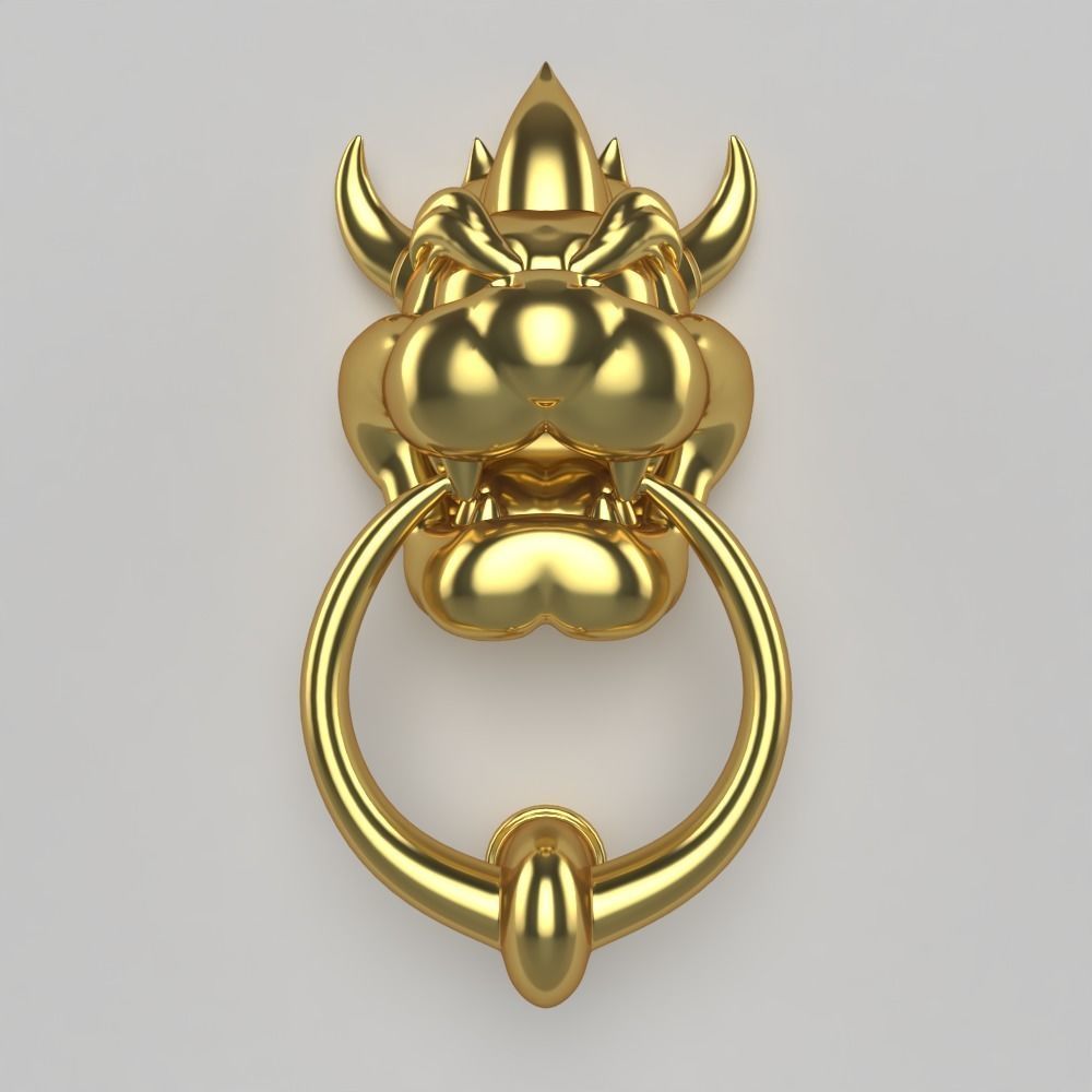 Bowserhead Doorknocker 3D print model_1