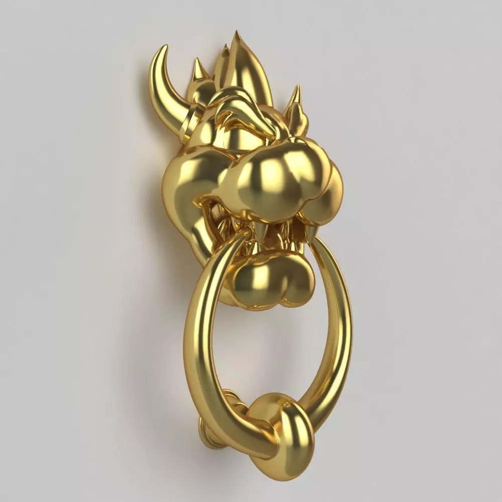 Bowserhead Doorknocker 3D print model_0