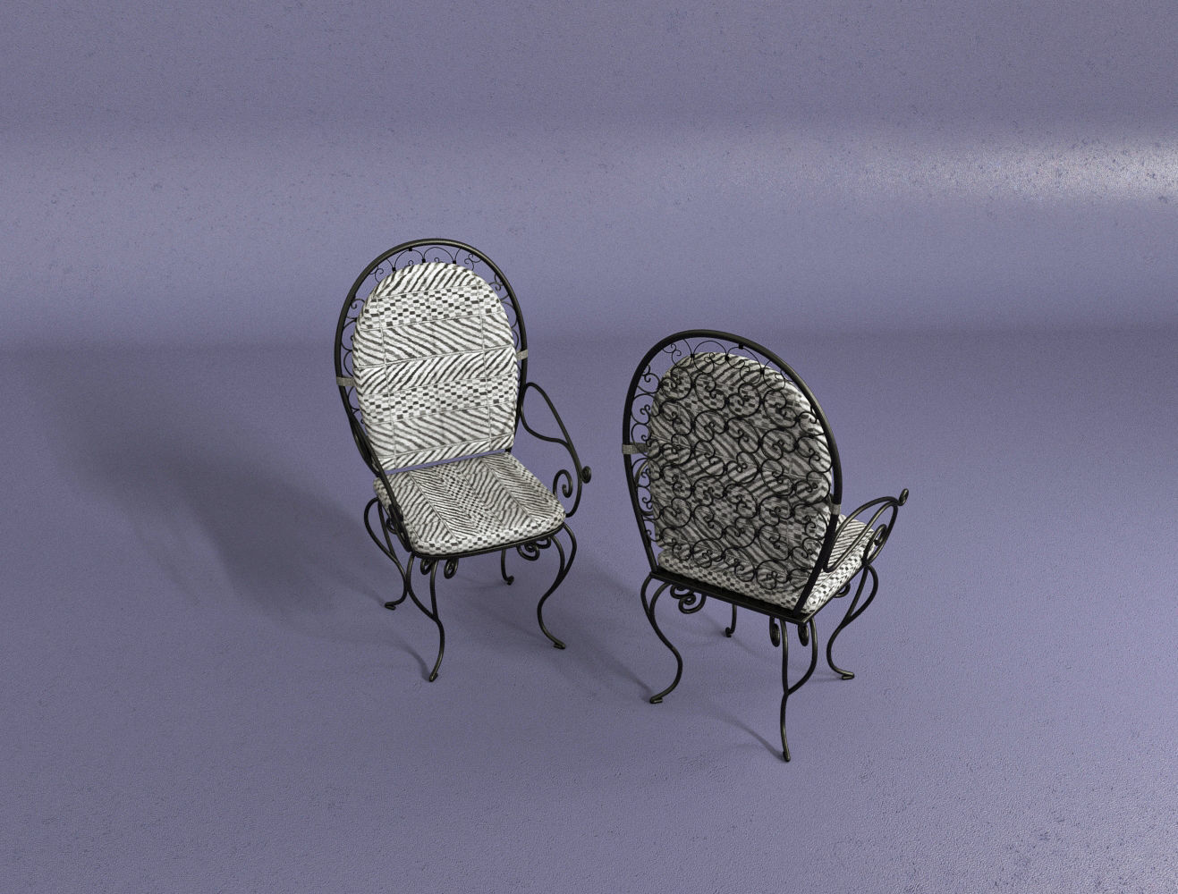 Sofa Table and chair  3D model_4