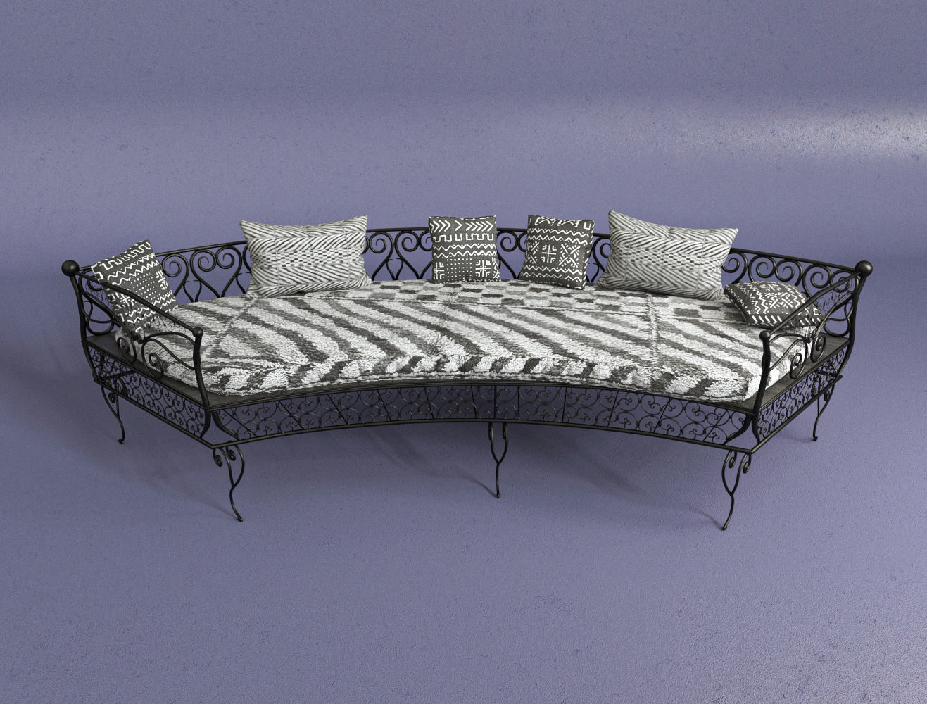 Sofa Table and chair  3D model_2