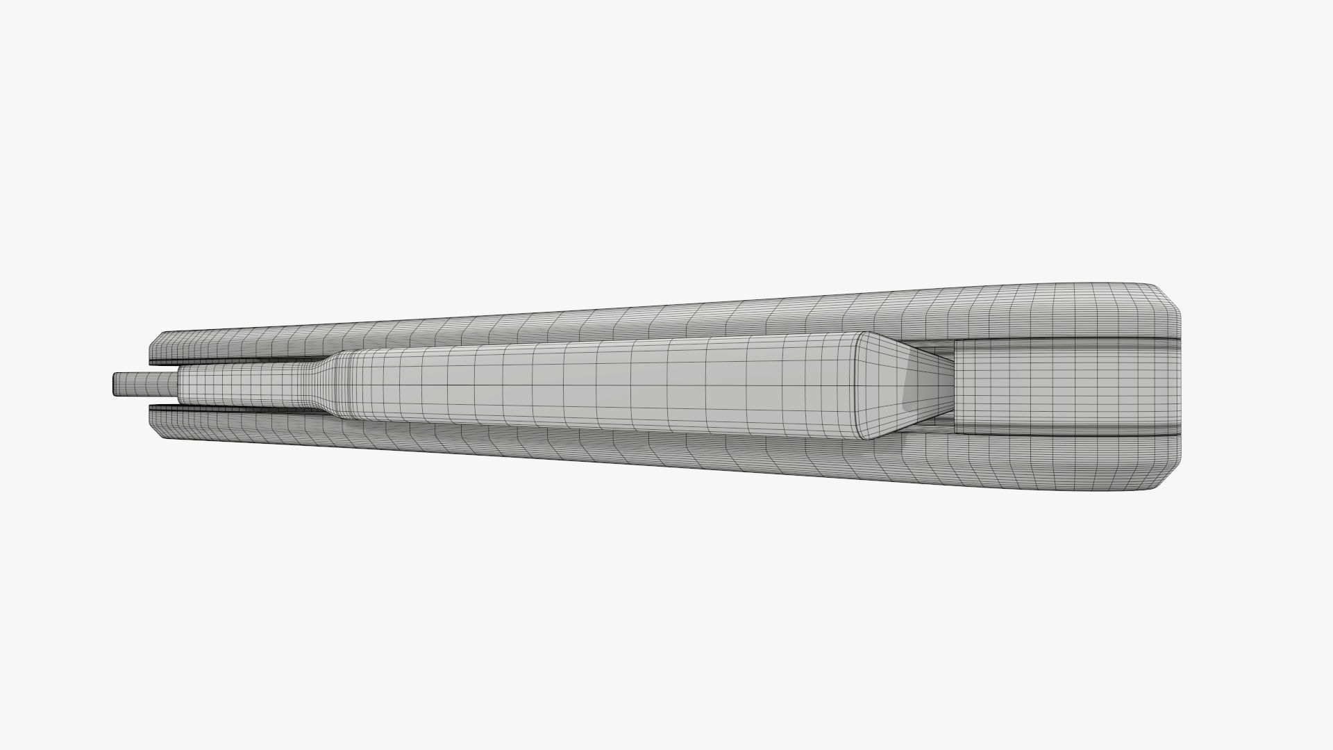 Straight vintage razor close 3D model_10