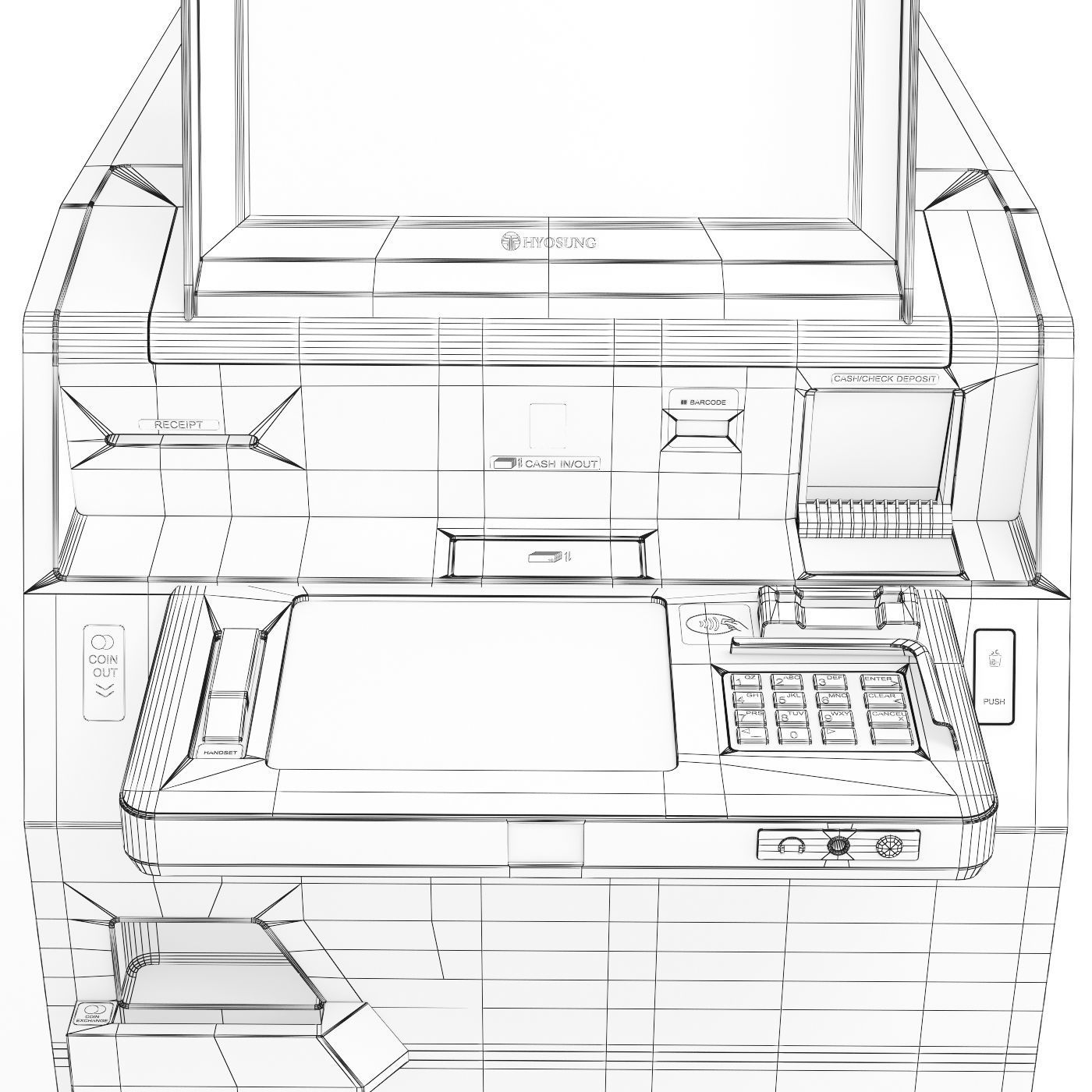 ATM machine Nautilus Hyosung MX8800 3D model | CGTrader