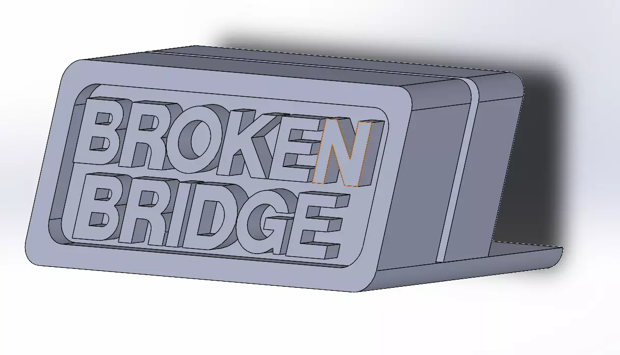 Vinyl record display Broken Bridge 3D print model_0
