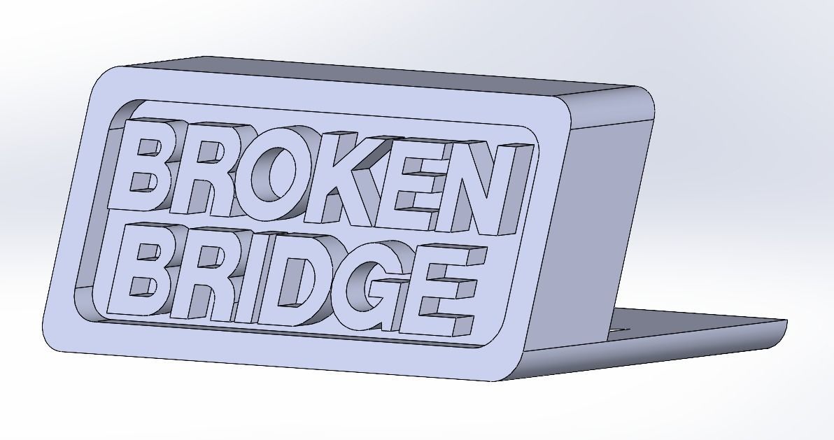 Vinyl record display Broken Bridge 3D print model_3