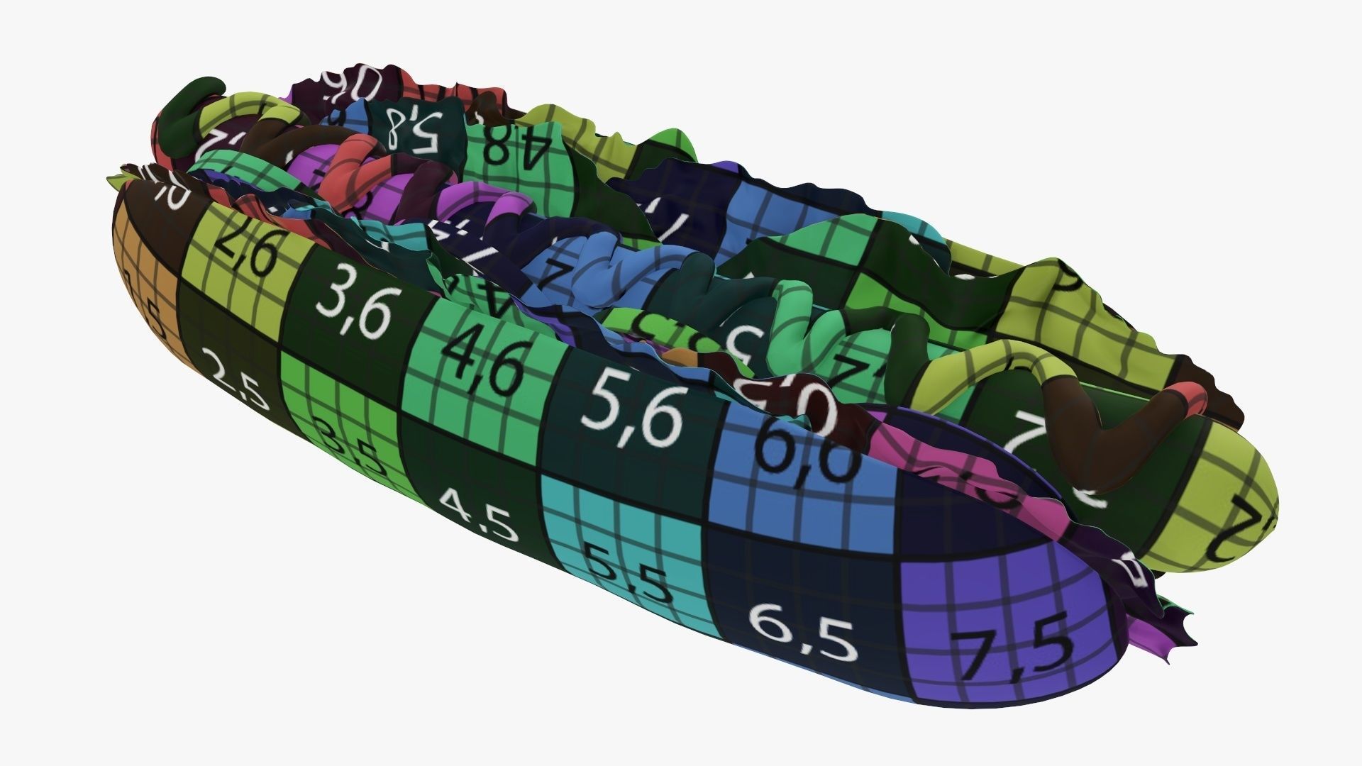 Hot dog with ketchup salad and tomato 3D model_18