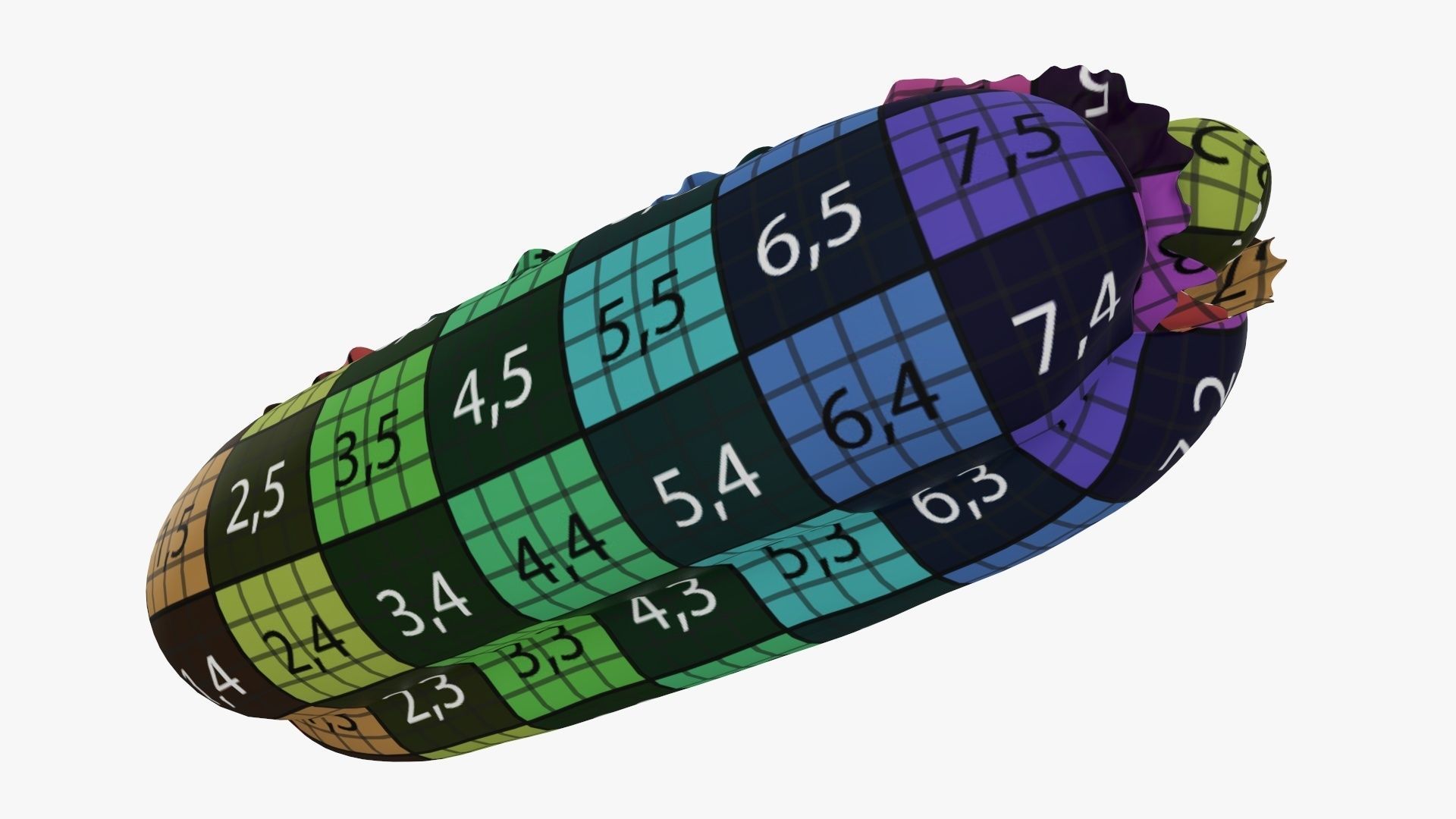 Hot dog with ketchup salad and tomato 3D model_19