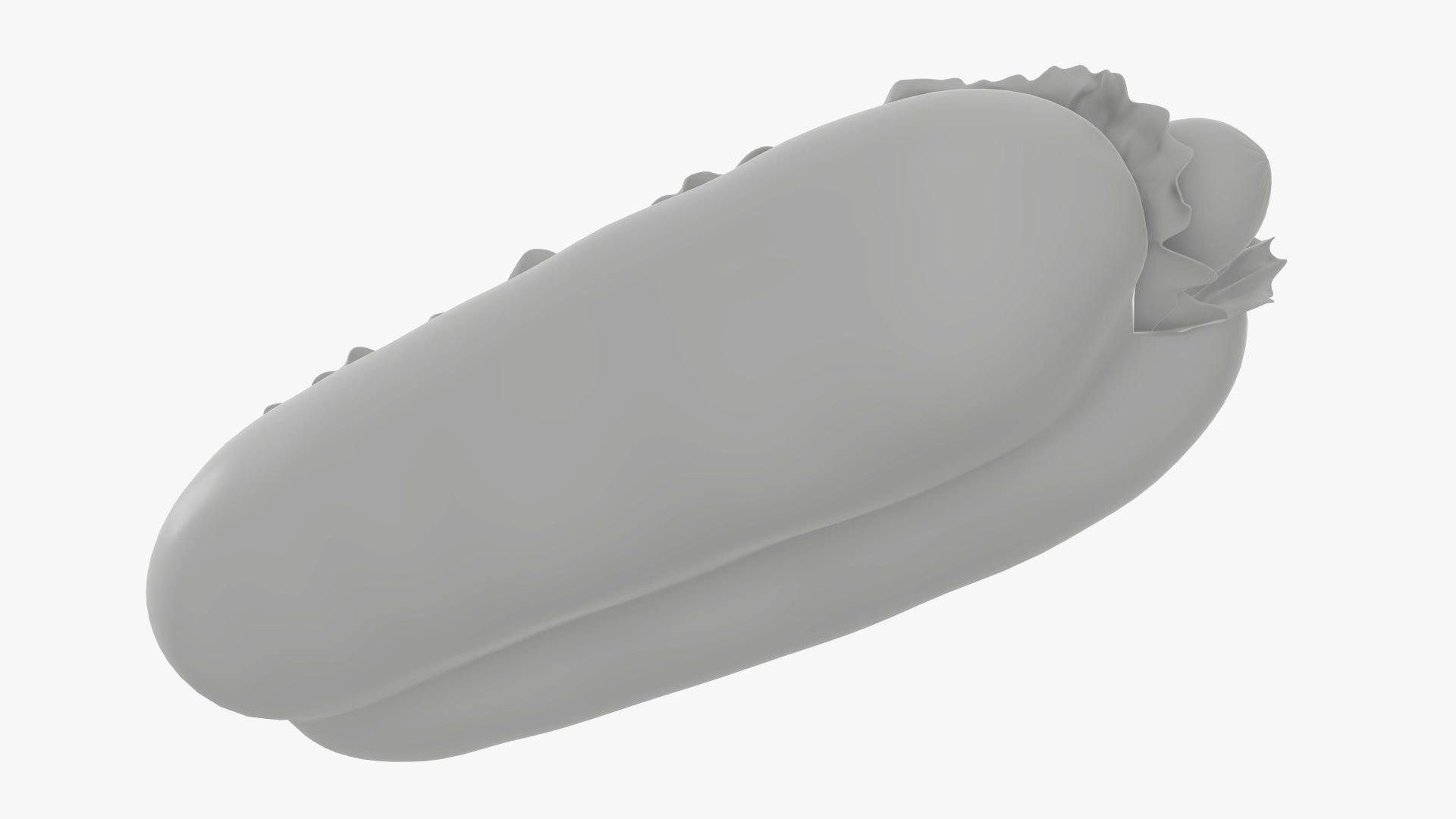 Hot dog with ketchup salad and tomato 3D model_9