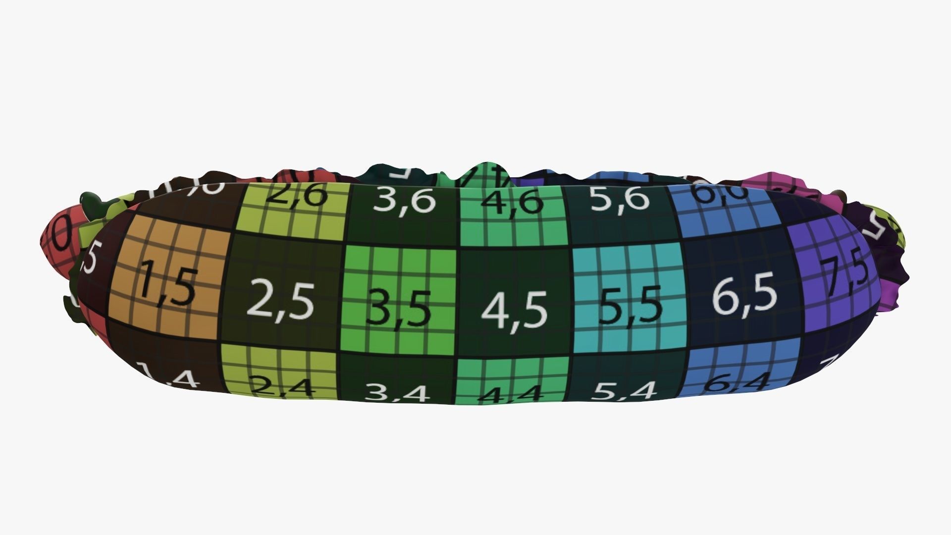 Hot dog with ketchup salad and tomato 3D model_17