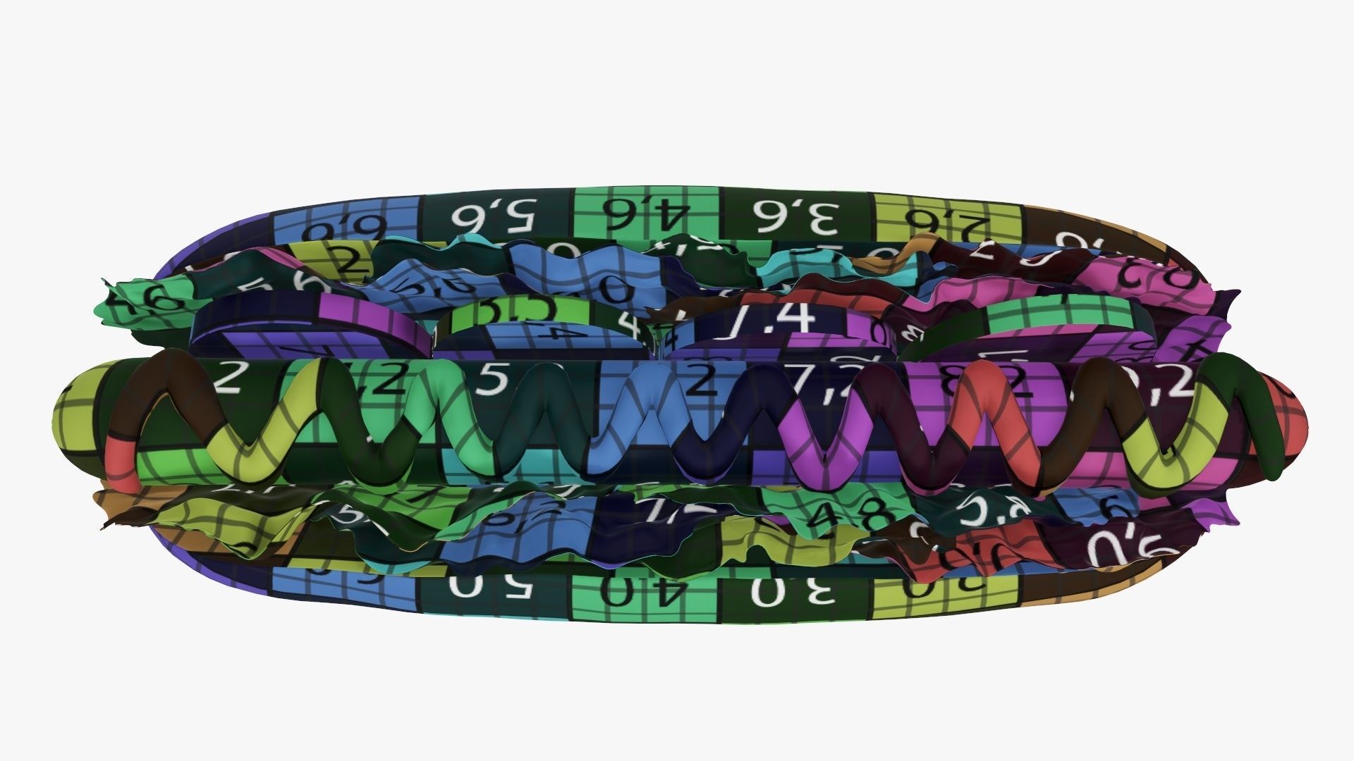 Hot dog with ketchup salad and tomato 3D model_16