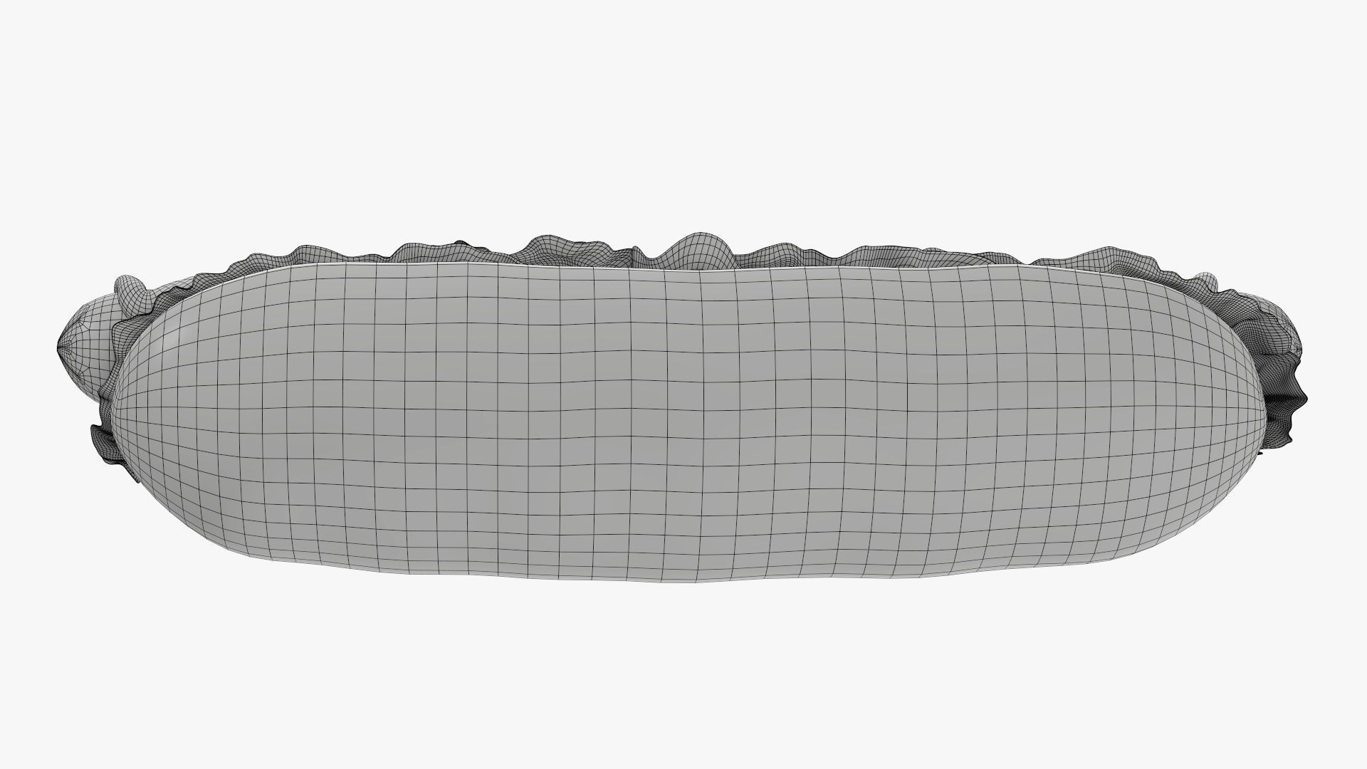 Hot dog with ketchup salad and tomato 3D model_12