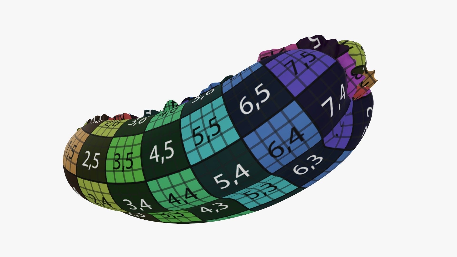 Hot dog with ketchup salad and tomato stylized 3D model_19