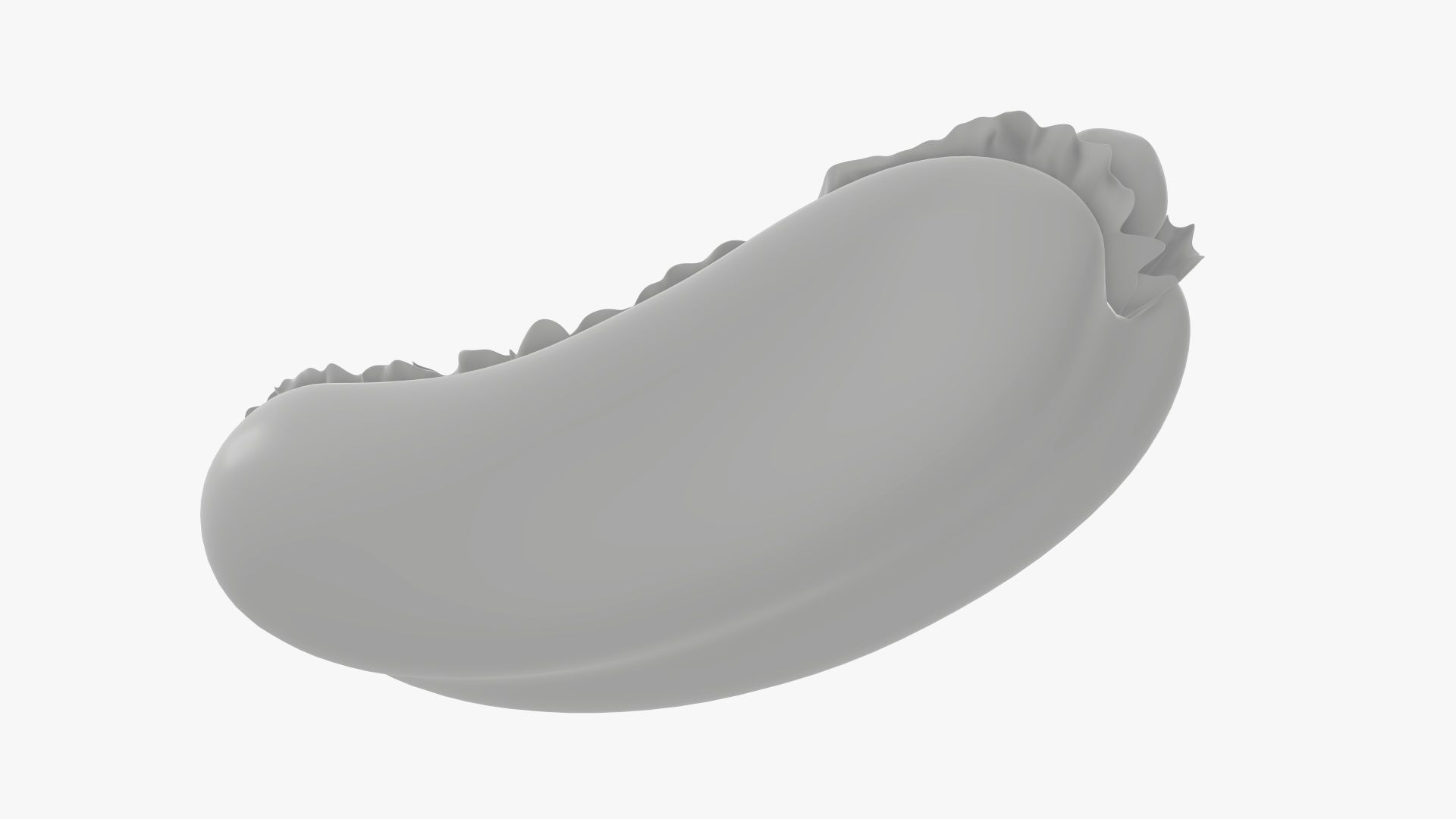 Hot dog with ketchup salad and tomato stylized 3D model_9