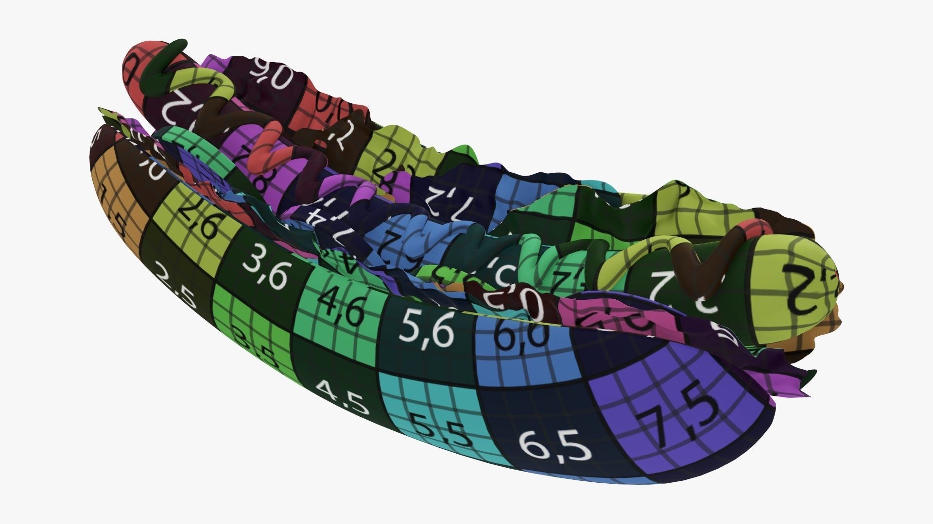 Hot dog with ketchup salad and tomato v2 3D model_18