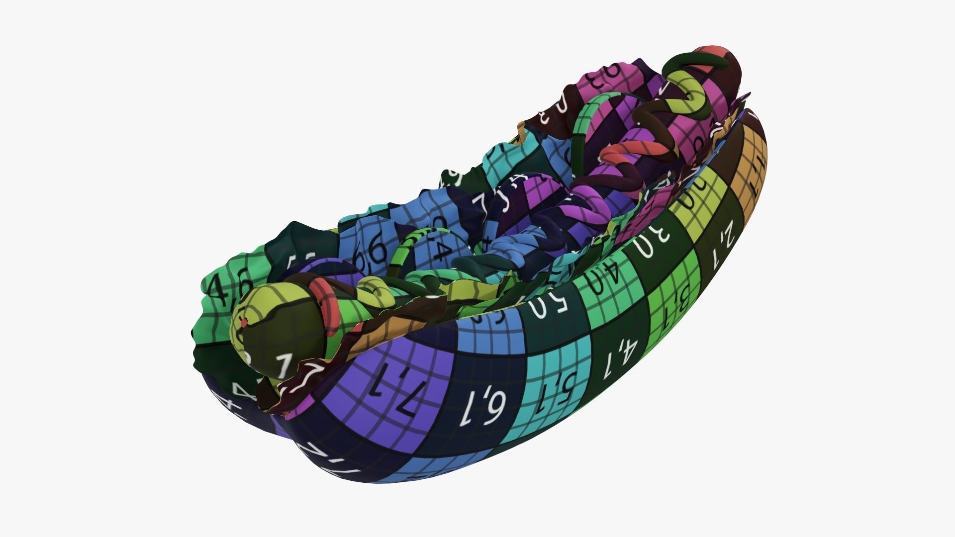 Hot dog with ketchup salad and tomato v2 3D model_15