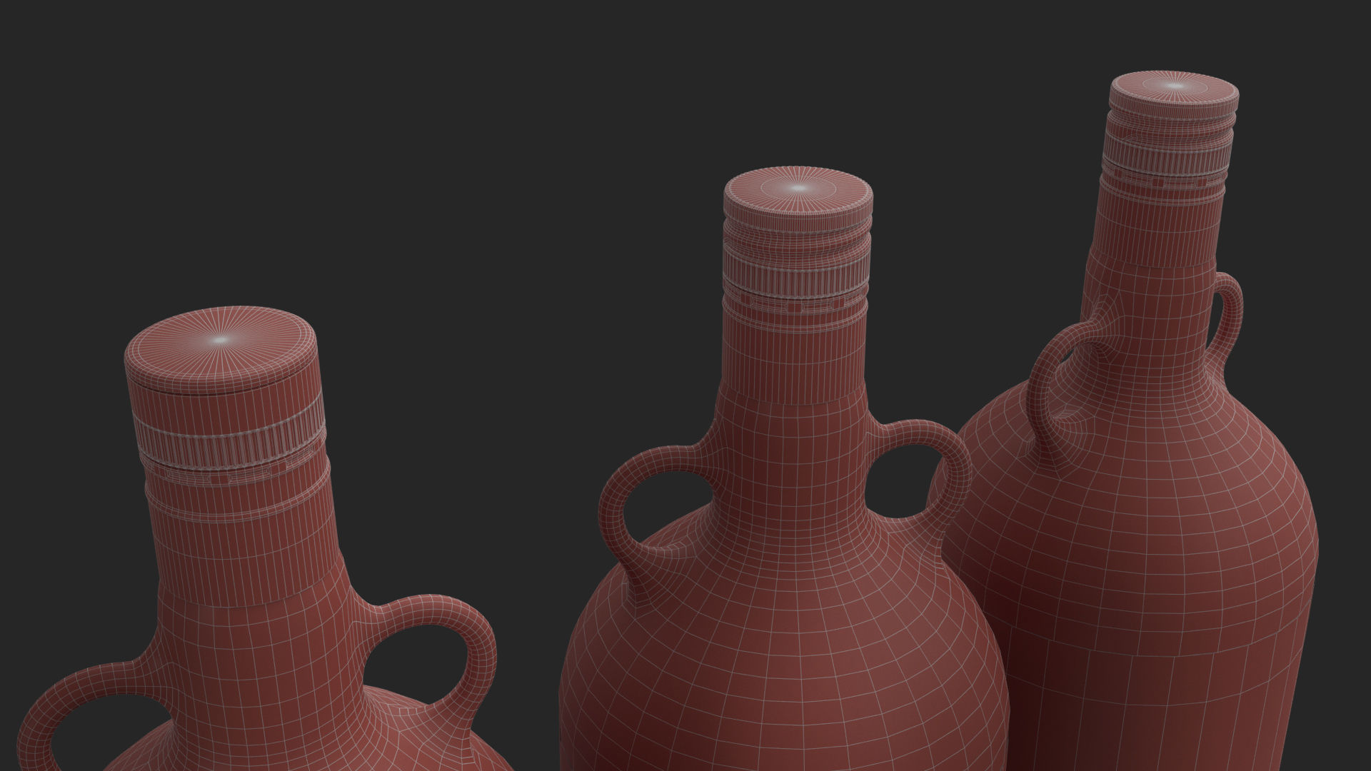 Kraken Rum Original Label Bottles Set 3D model_10