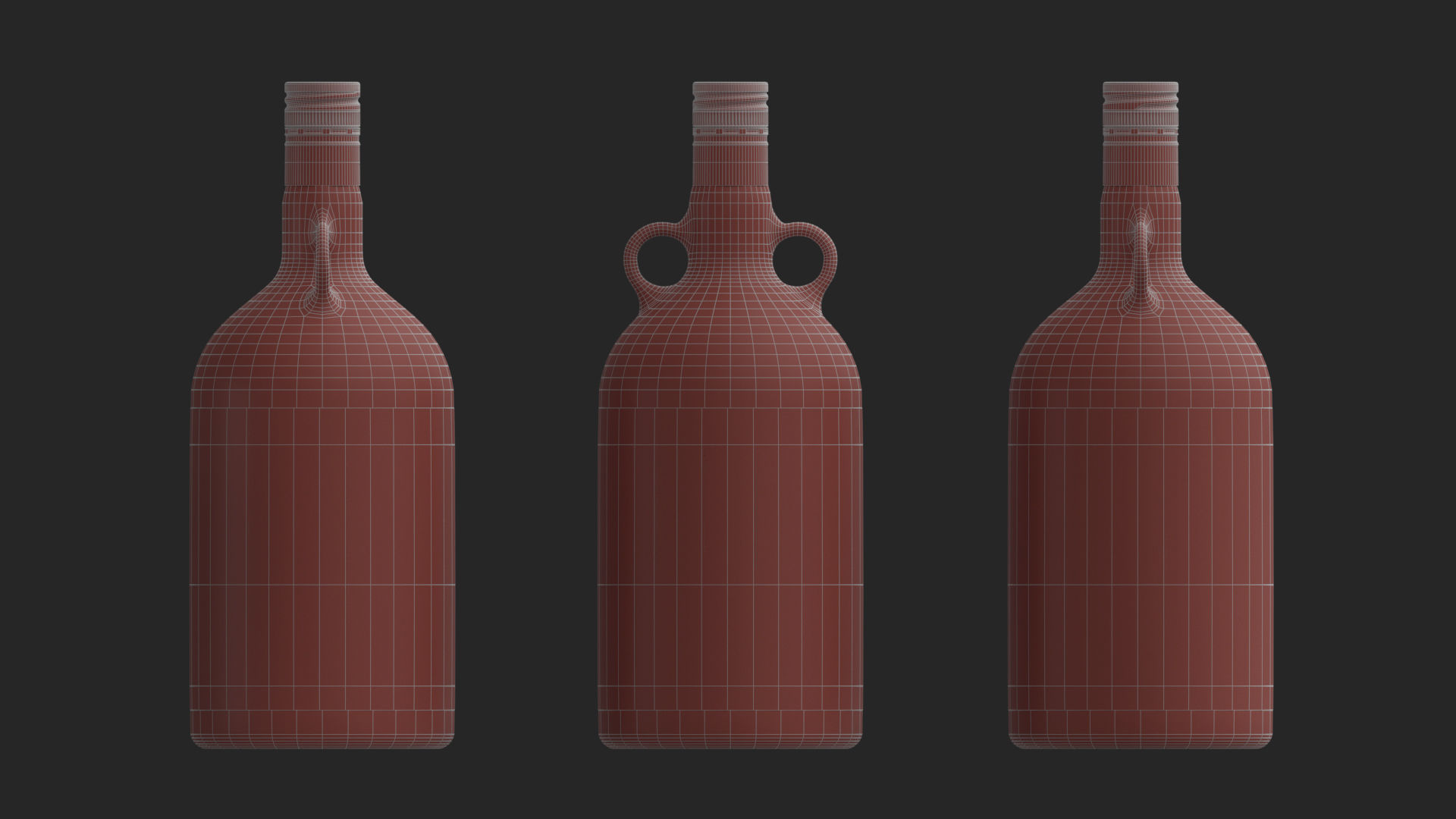 Kraken Rum Original Label Bottles Set 3D model_9