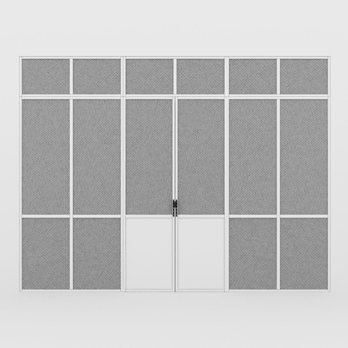 Aluminium door x4 2 3D Model Collection_13