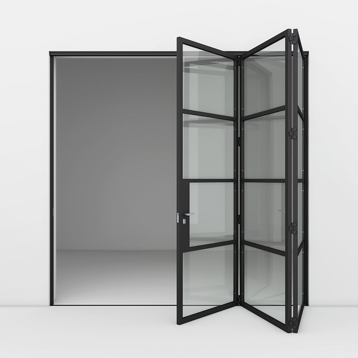 Aluminium door x4 2 3D Model Collection_25
