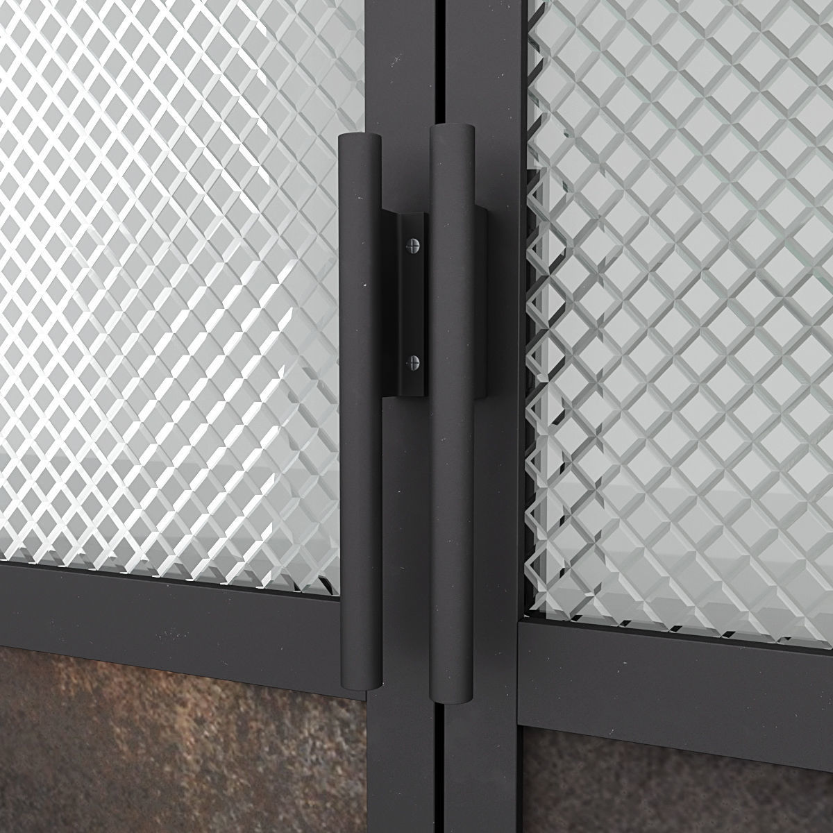 Aluminium door x4 2 3D Model Collection_9