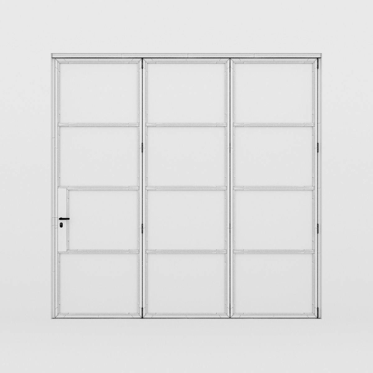 Aluminium door x4 2 3D Model Collection_23