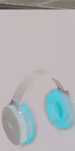 Headphones headphone with orange light