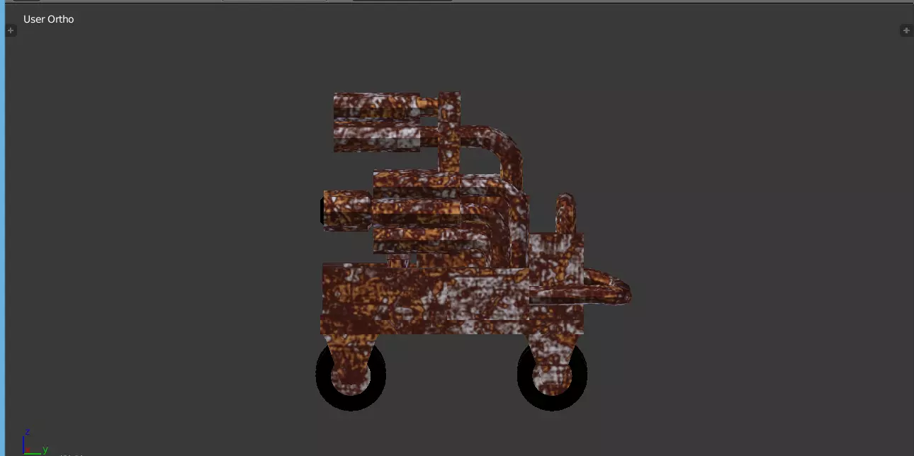 RustedTurrent wooden wagon 3D model